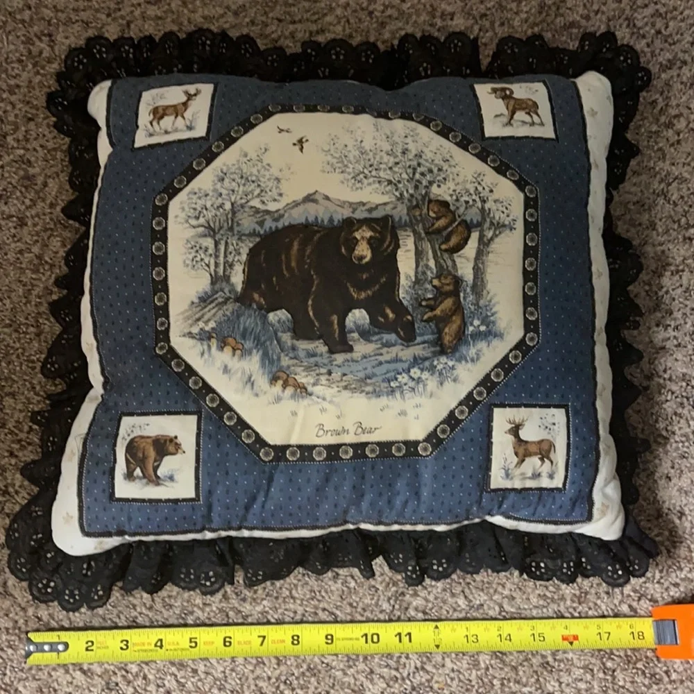 Rustic/Deer/Bear/Pillows-18”x17”(2)